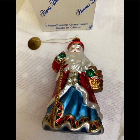 Princess House Other - 6407 Princess House Handblown Ornament “Santa” NIB